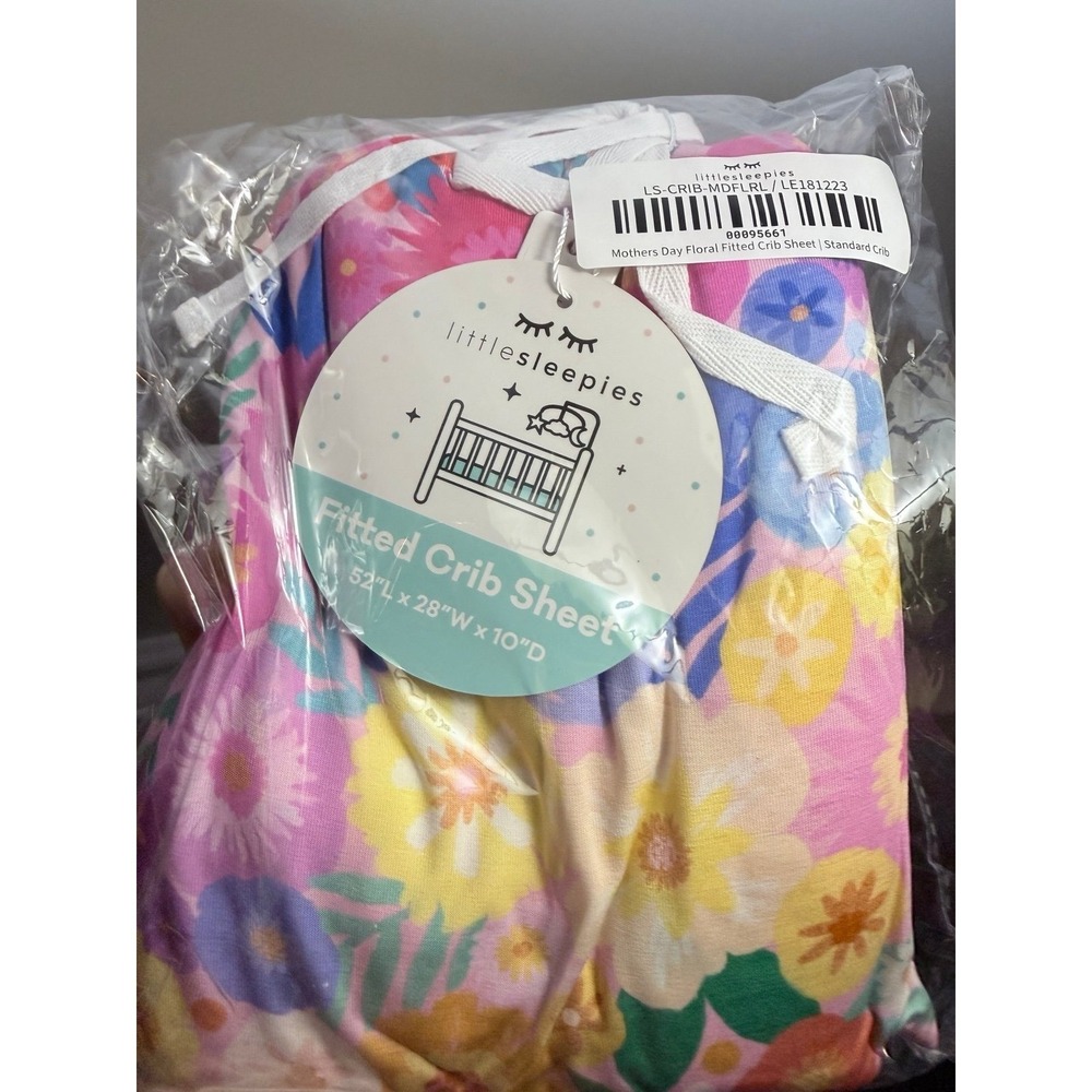 NWT Little Sleepies Mothers Day Floral Standard Crib Sheet